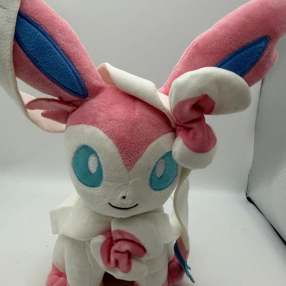 Pokemon Sylveon Plush Eevee Evolution Pink White Stuffed Animal Toy 02-GZ0023